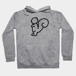 minimal squirrel (transparent) Hoodie